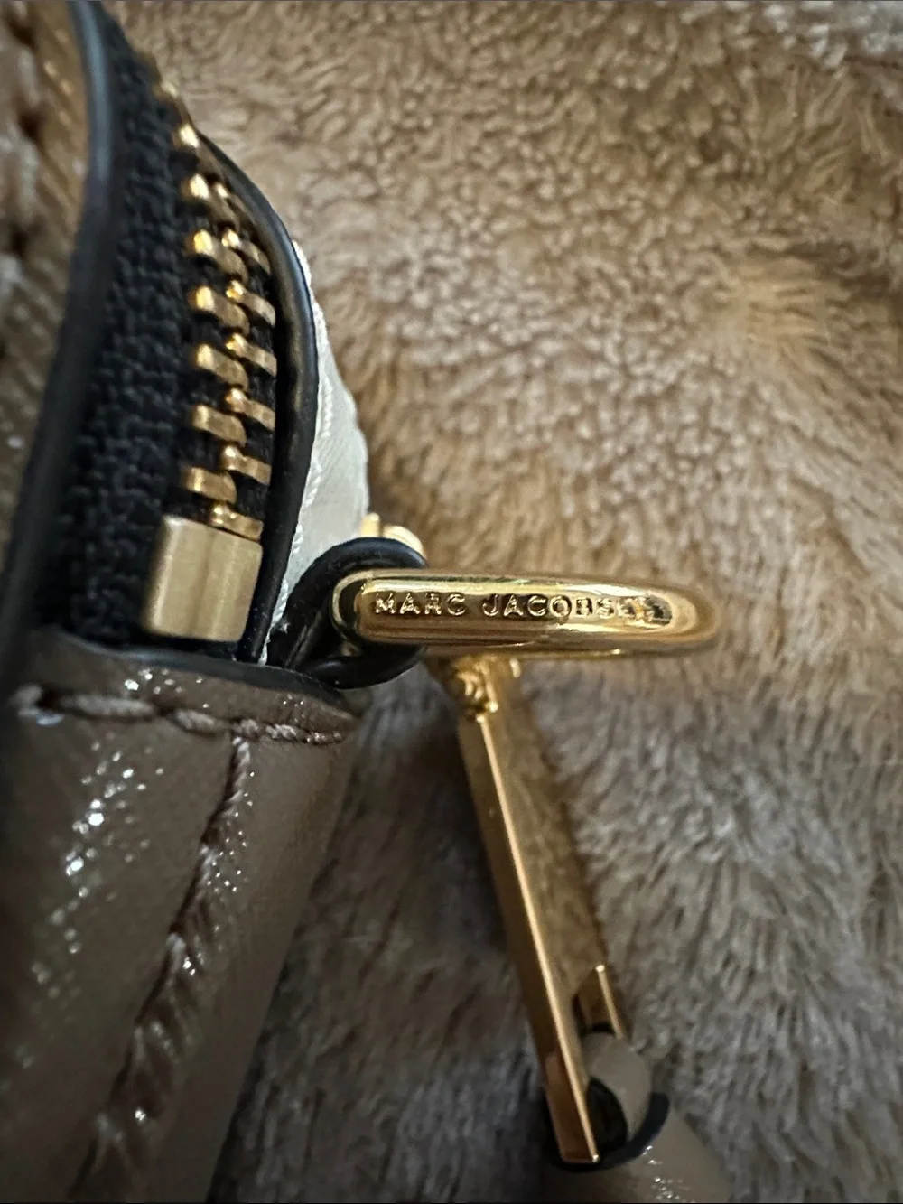 Marc By Marc Jacobs Taupe Crossbody with Gold Hardware